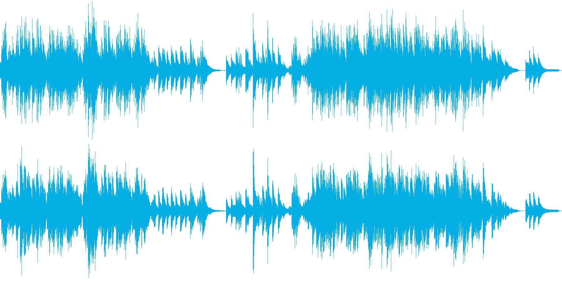 海の情景が浮かぶようなピアノ曲の再生済みの波形