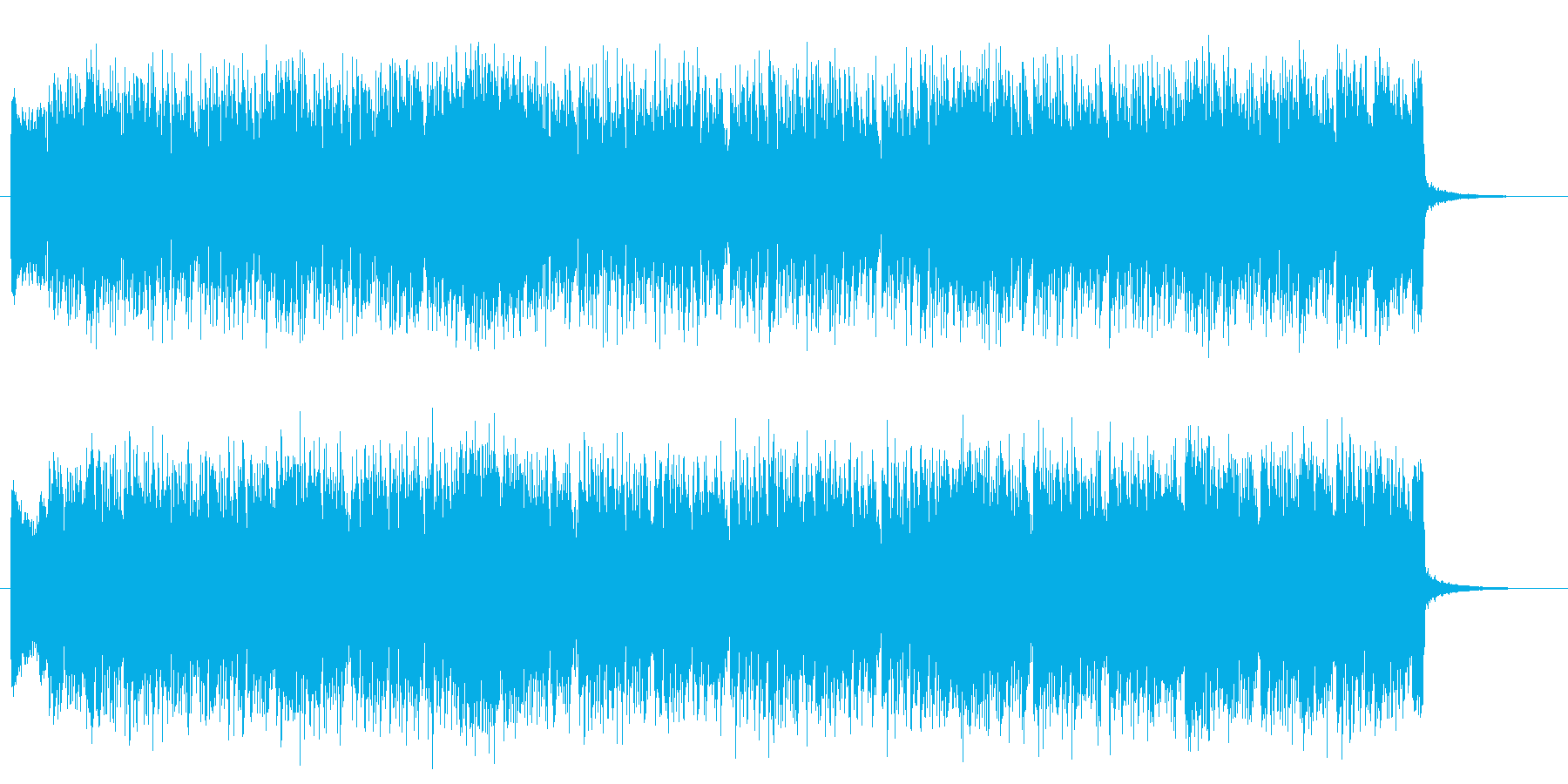 激しく勢いあるギターによるハードロックの再生済みの波形