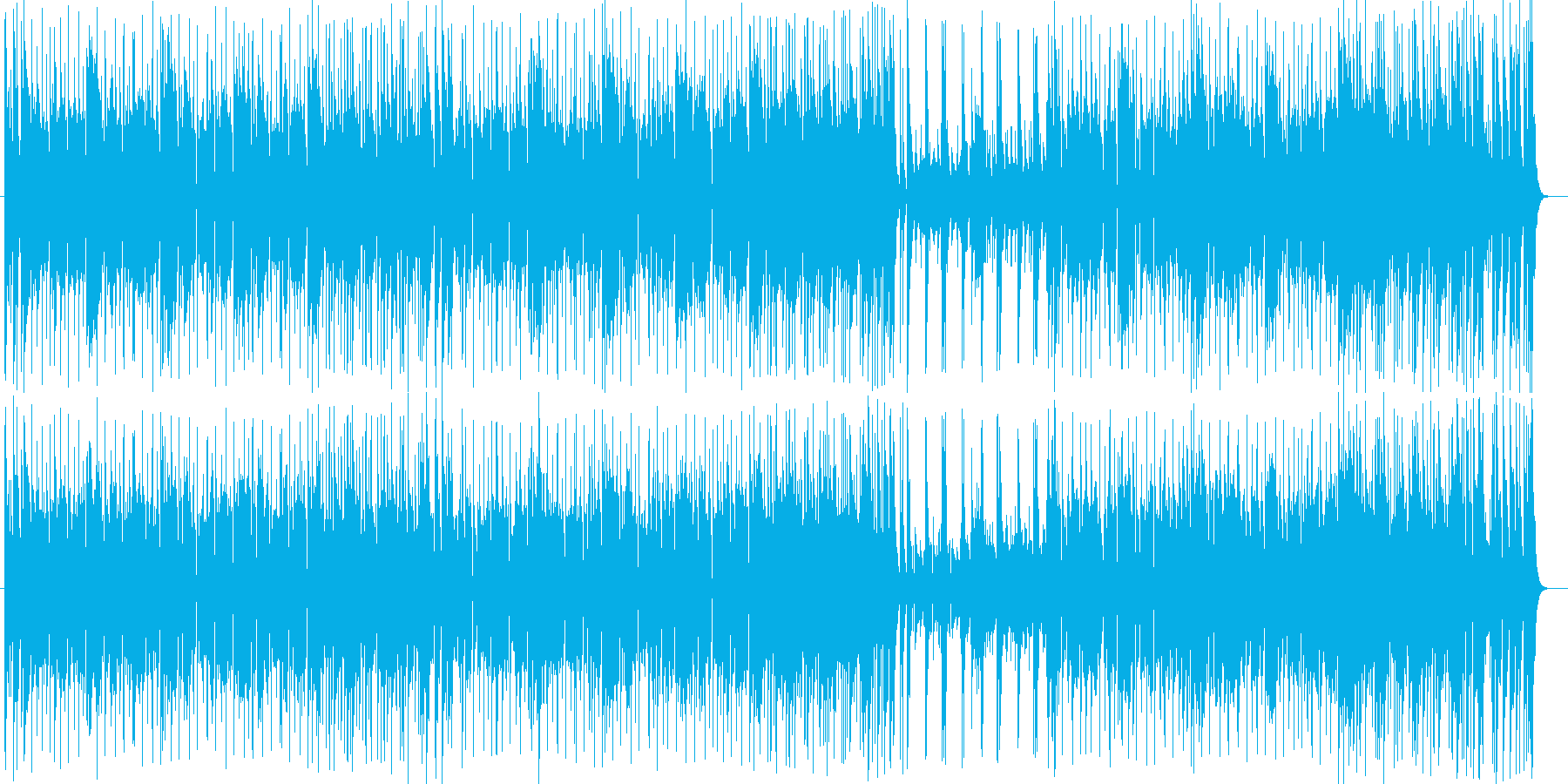 ドラムスとギターの音がカッコいいロックの再生済みの波形