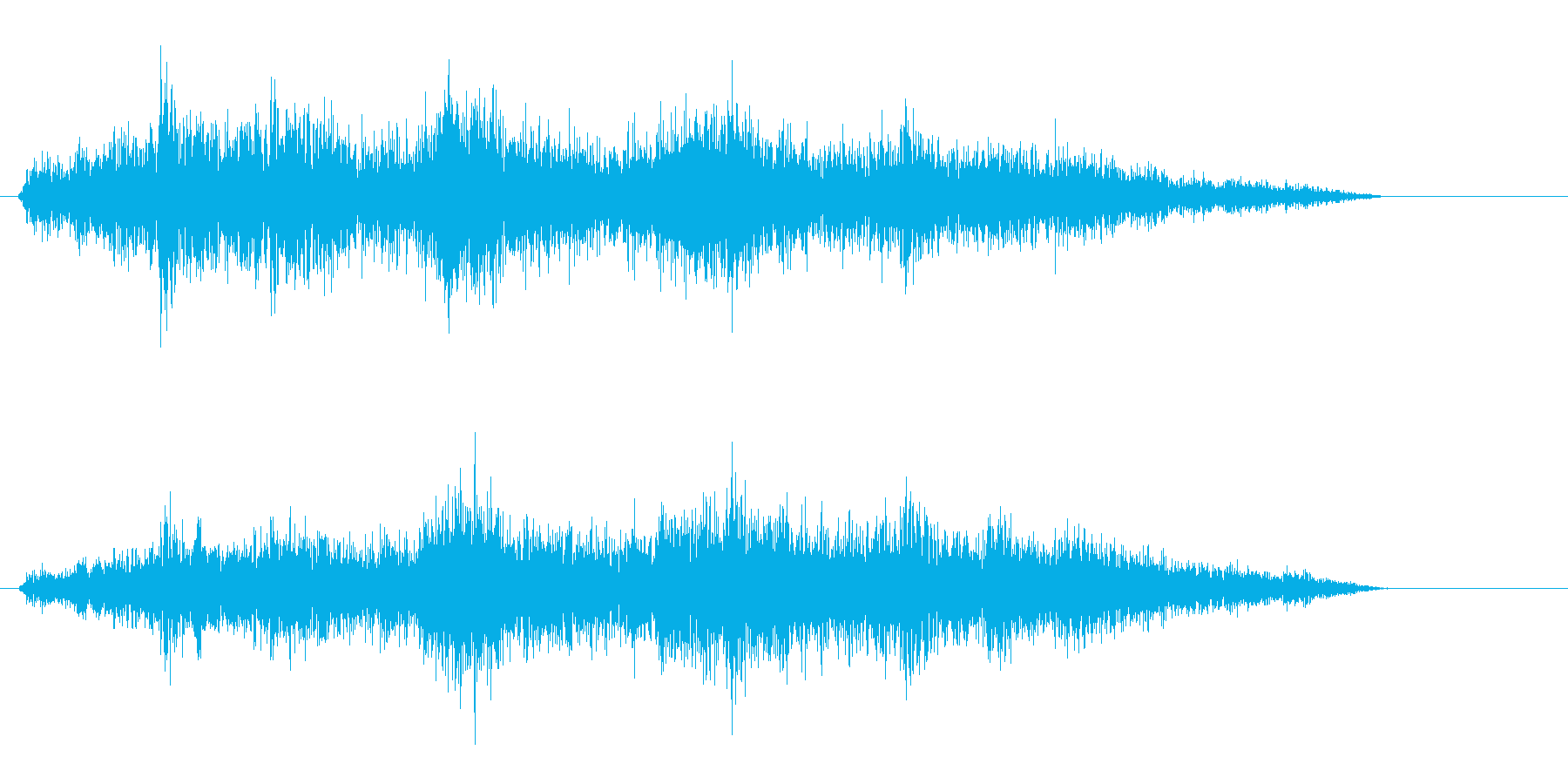 シャァァ〜(短い音)の再生済みの波形