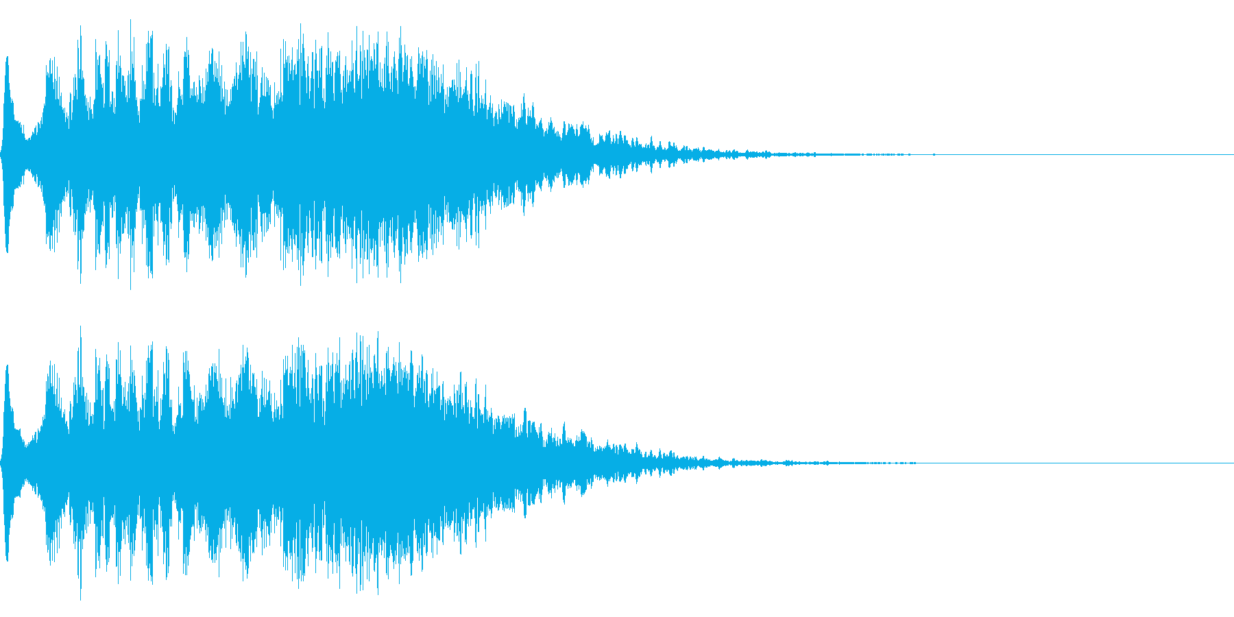 電波、光などの擬音(キランチュルルル)の再生済みの波形