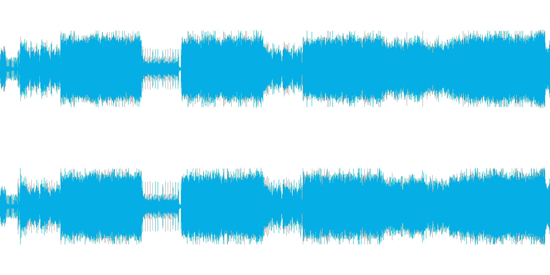 エレキマトリックス風テクノループ曲の再生済みの波形