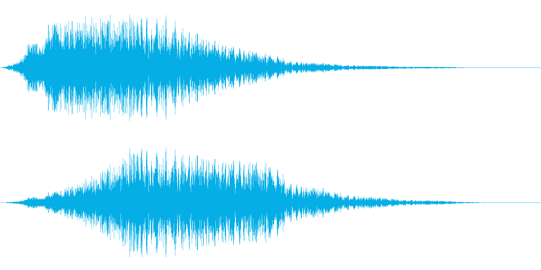 超高速で駆け抜ける音の再生済みの波形