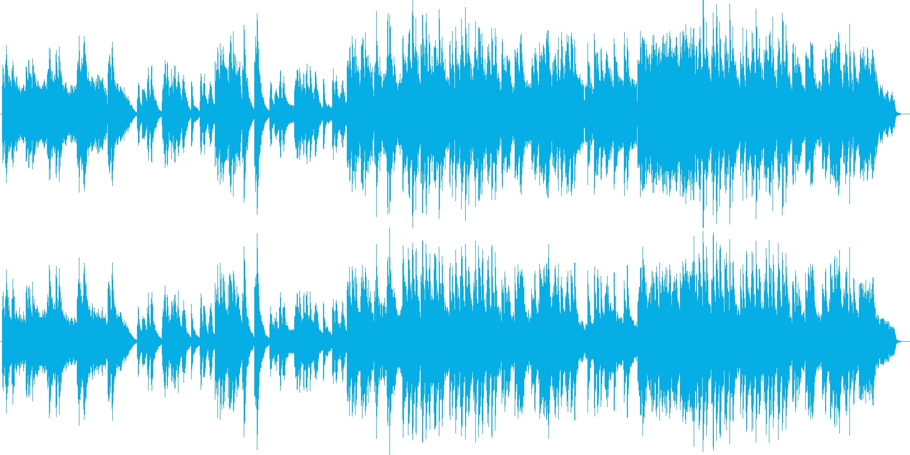 感動的でスローテンポなピアノの楽曲の再生済みの波形