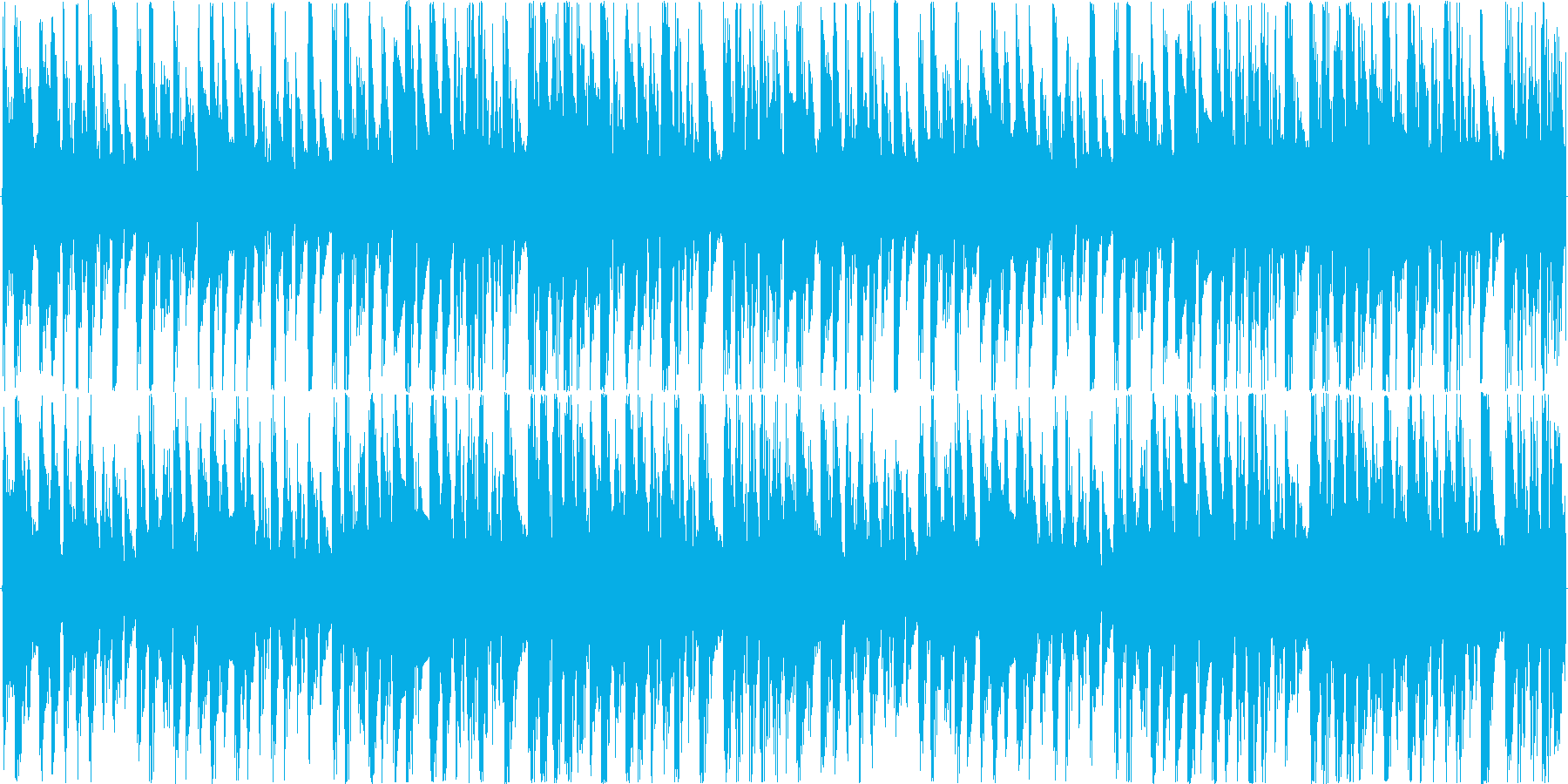 ハウスのリズムを基本にした楽曲です。の再生済みの波形