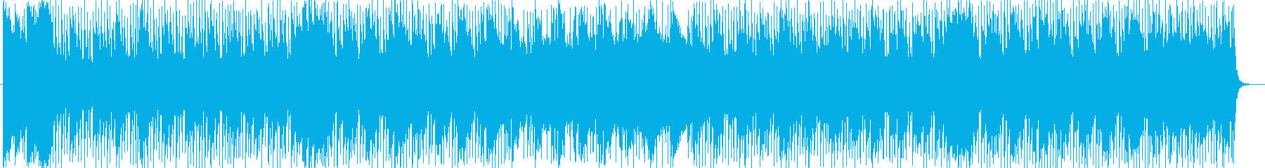 明るく爽やかなシンセサイザーなどの曲の再生済みの波形