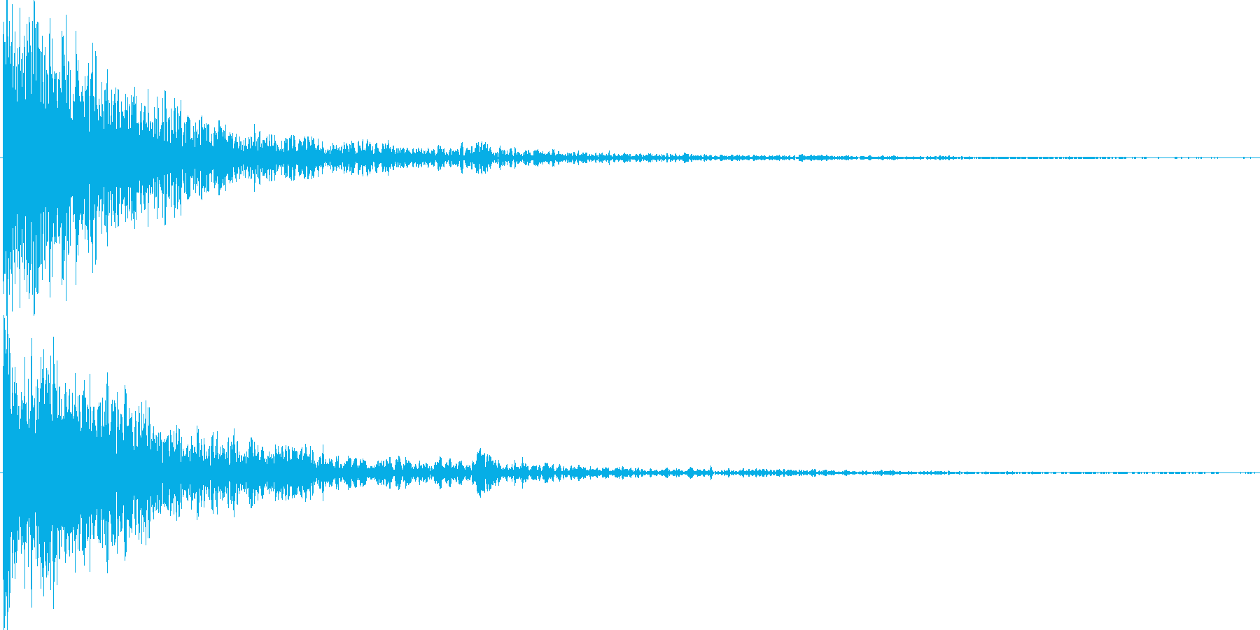 オリジナルシンセによる衝撃音の再生済みの波形