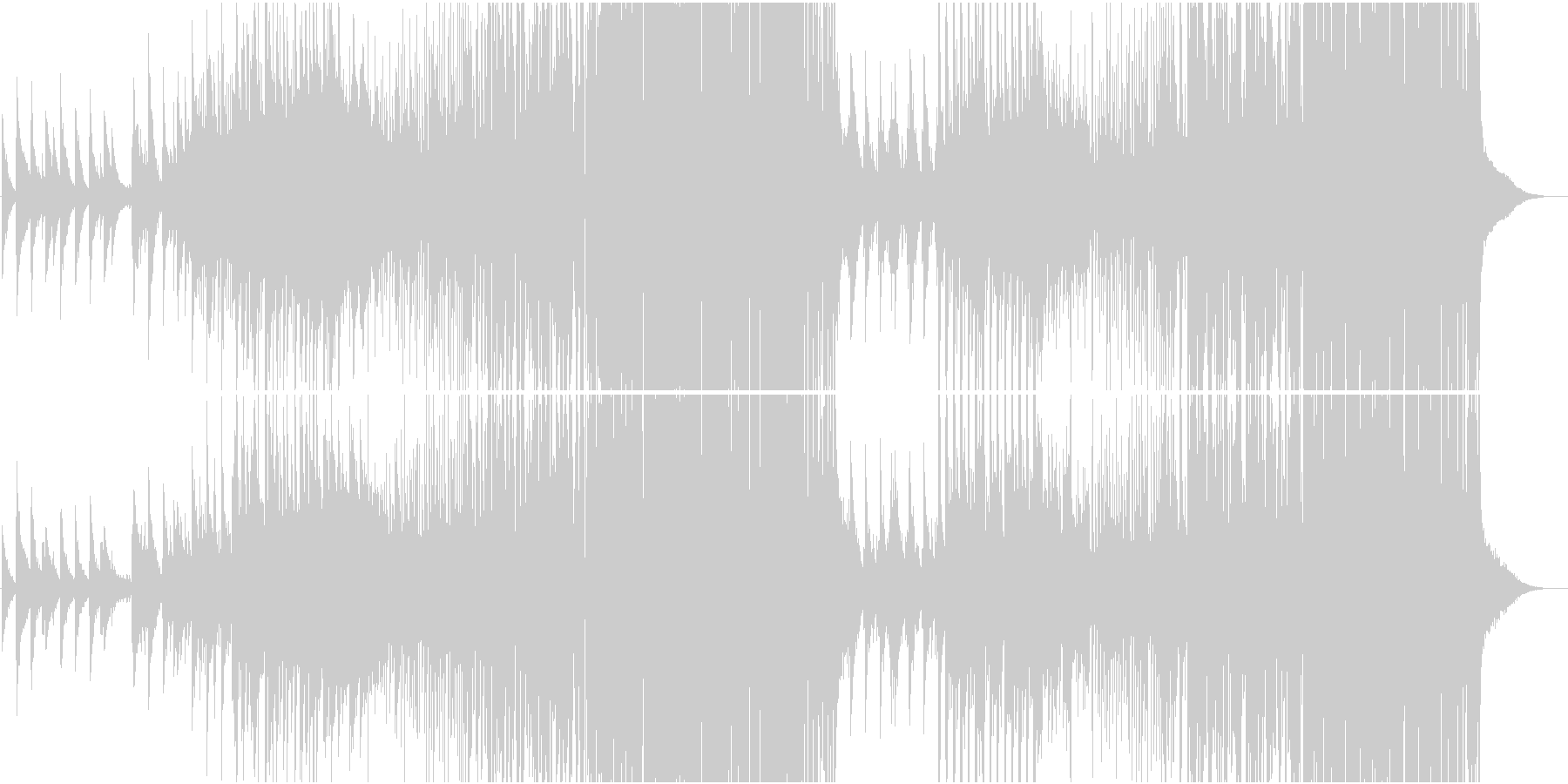 静と動が絡み合った切ないメロディのEDMの未再生の波形