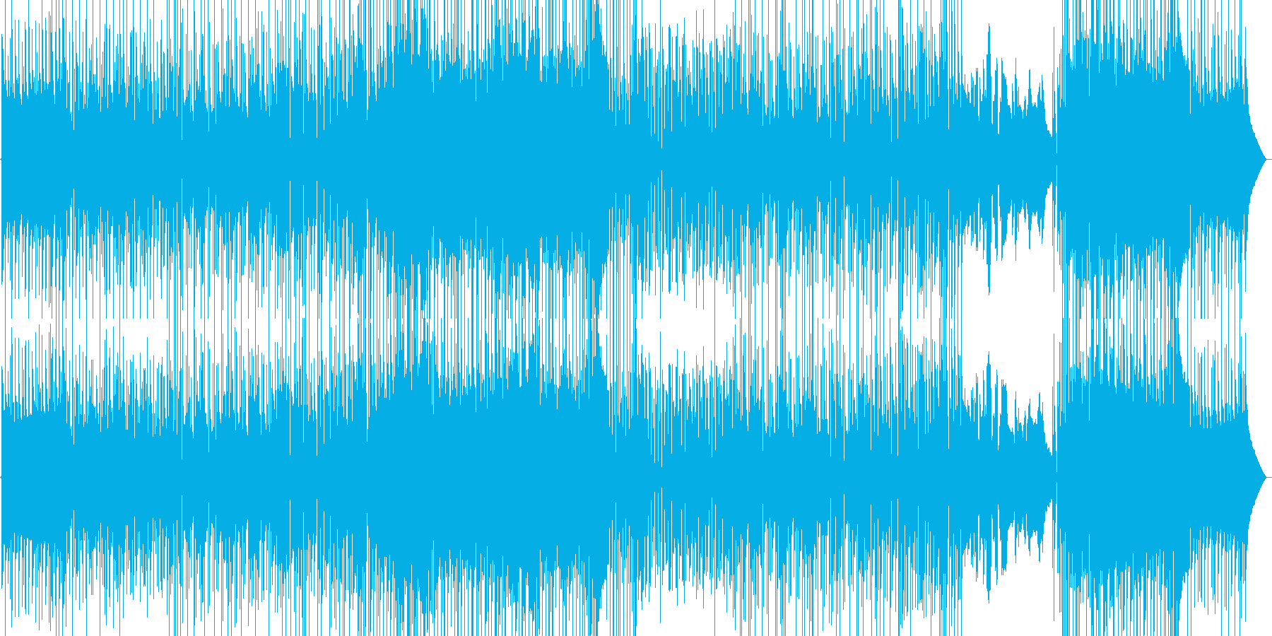 わくわくする1日の始まり、朝の曲の再生済みの波形