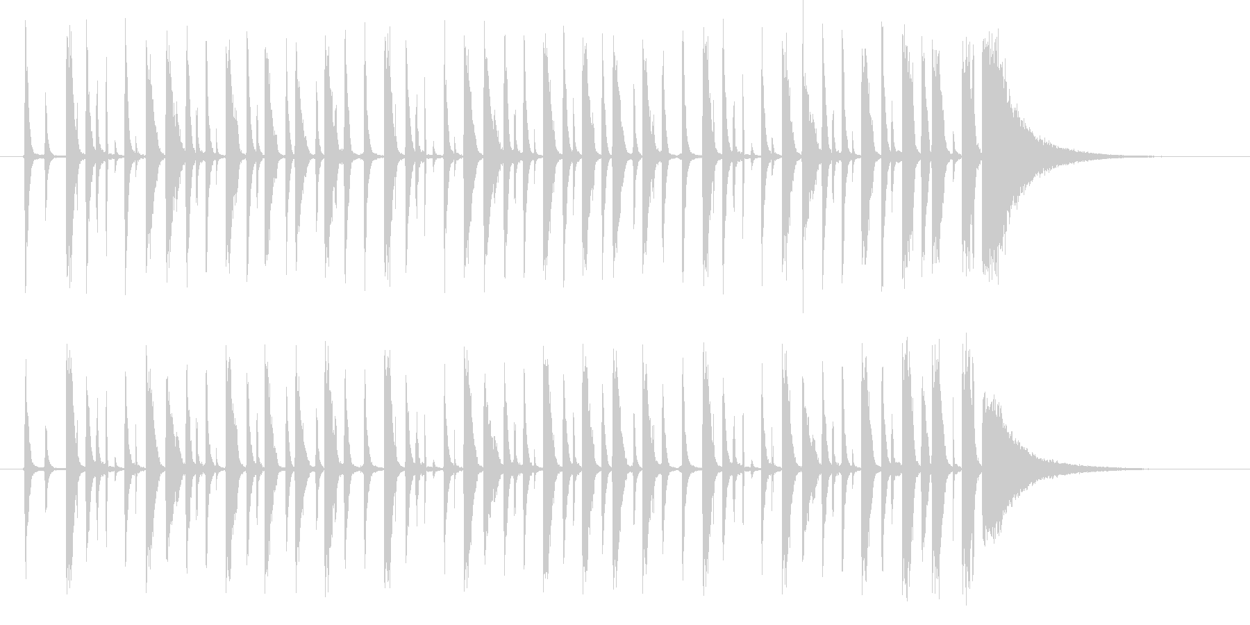 HHが効いた【生ドラム 】ループ音源の未再生の波形