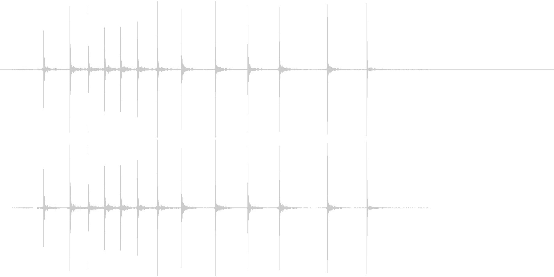 カッターの刃を出す音の未再生の波形