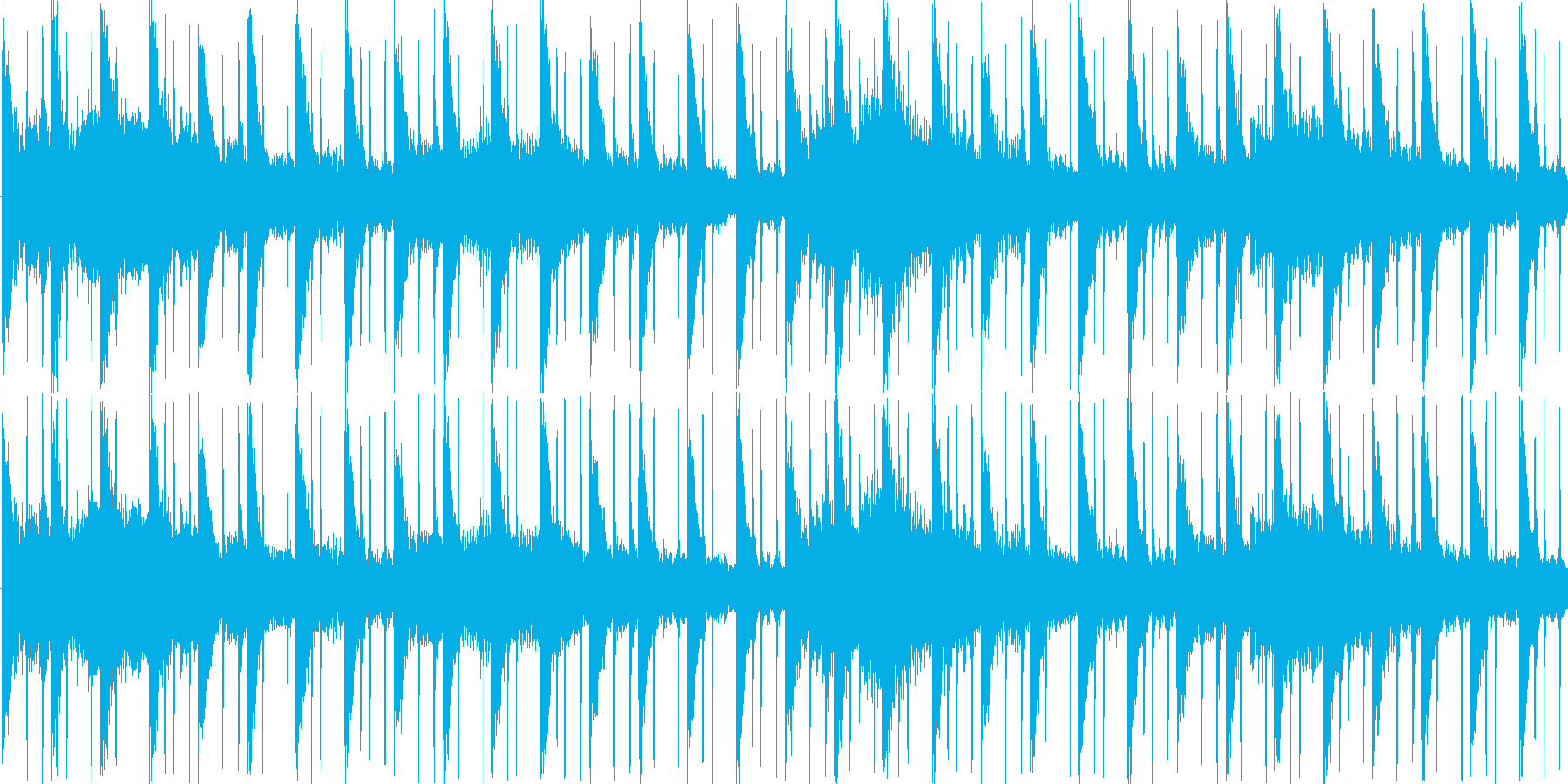 リズムを強調した楽曲です。の再生済みの波形