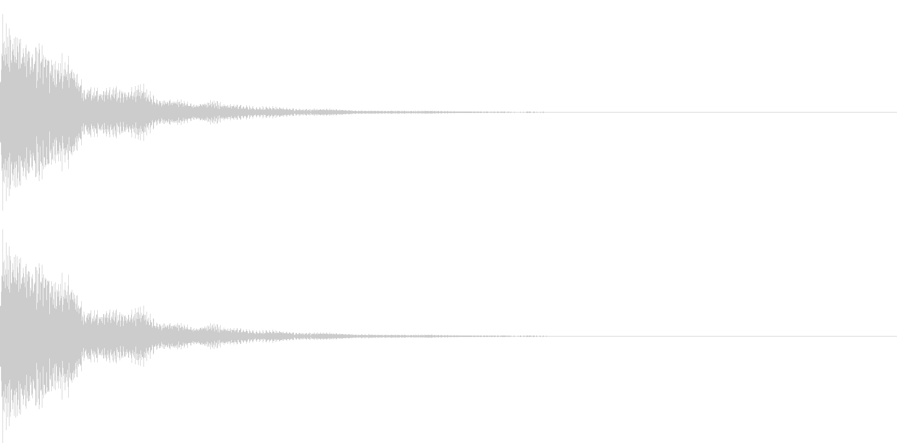 パーン(決定音)の未再生の波形