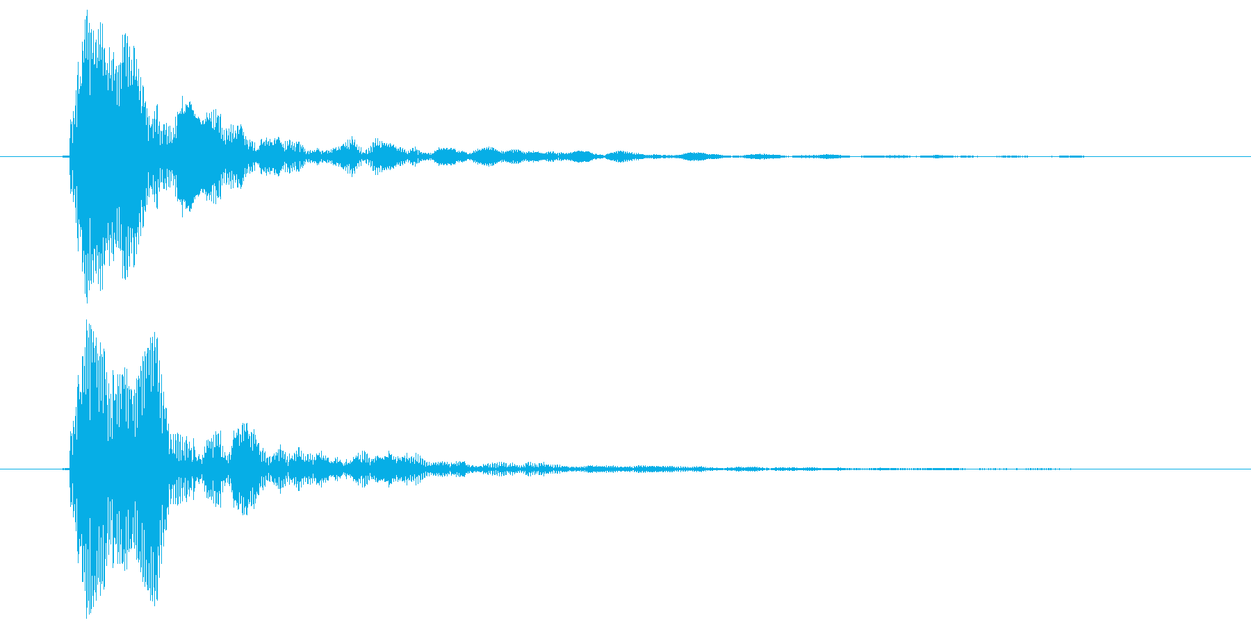 鼓音(よ〜おっ)ポンの再生済みの波形