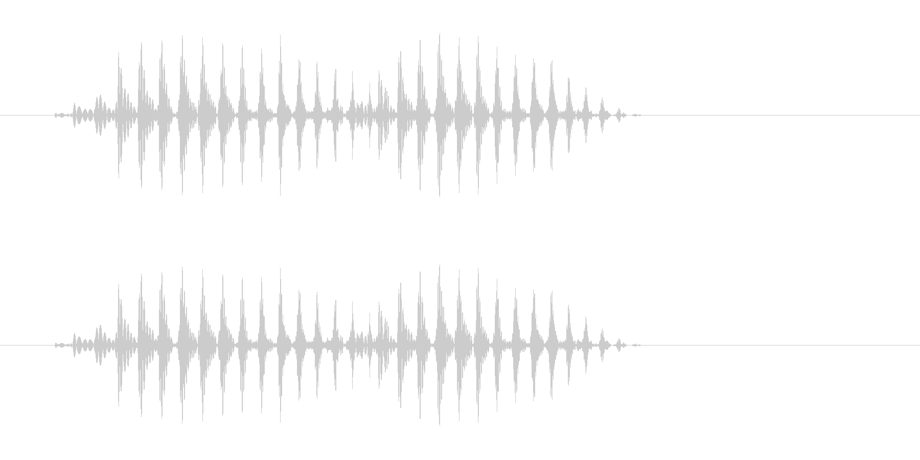 パバ(高速で中音の音)の未再生の波形