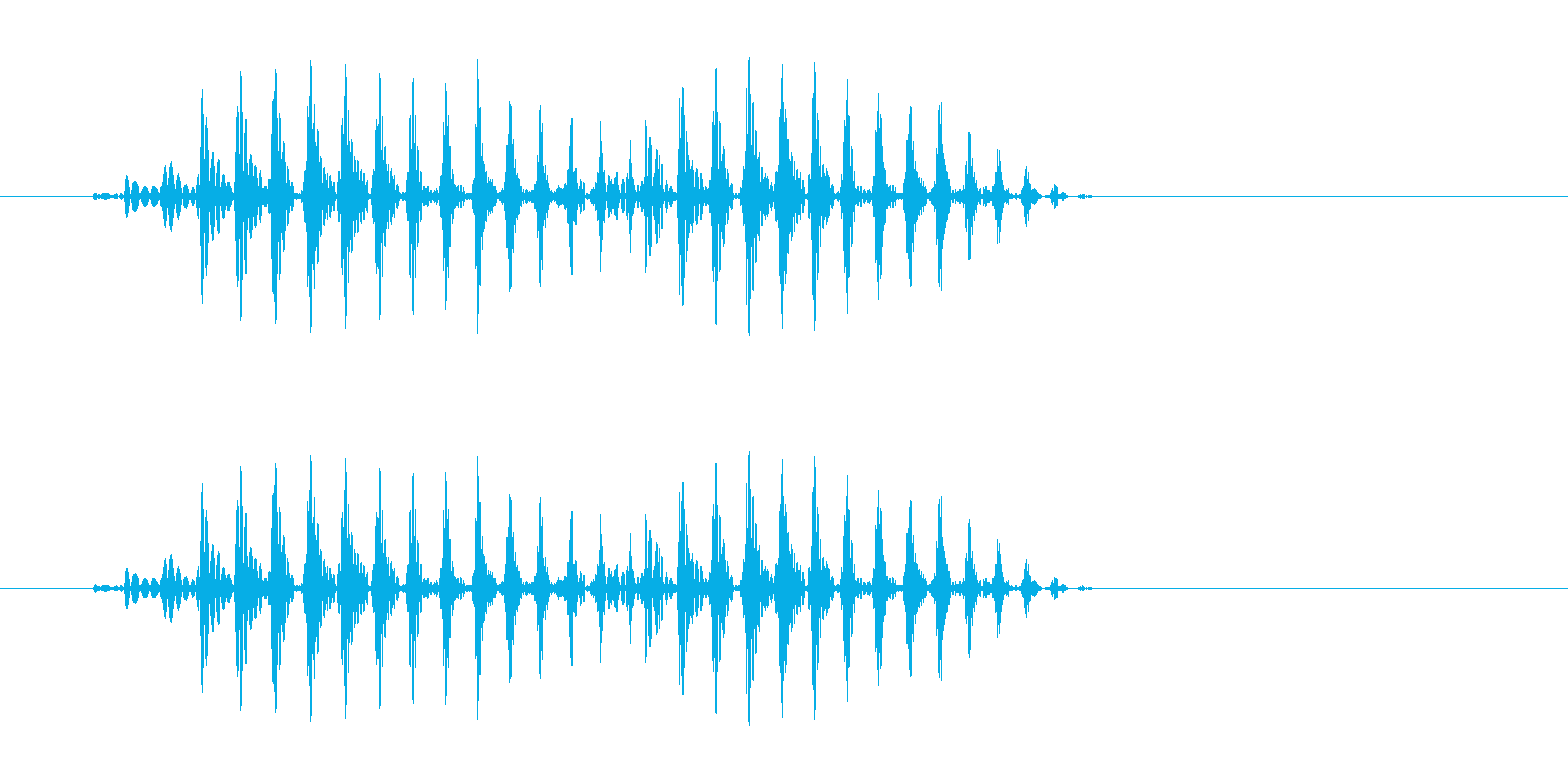 パバ(高速で中音の音)の再生済みの波形
