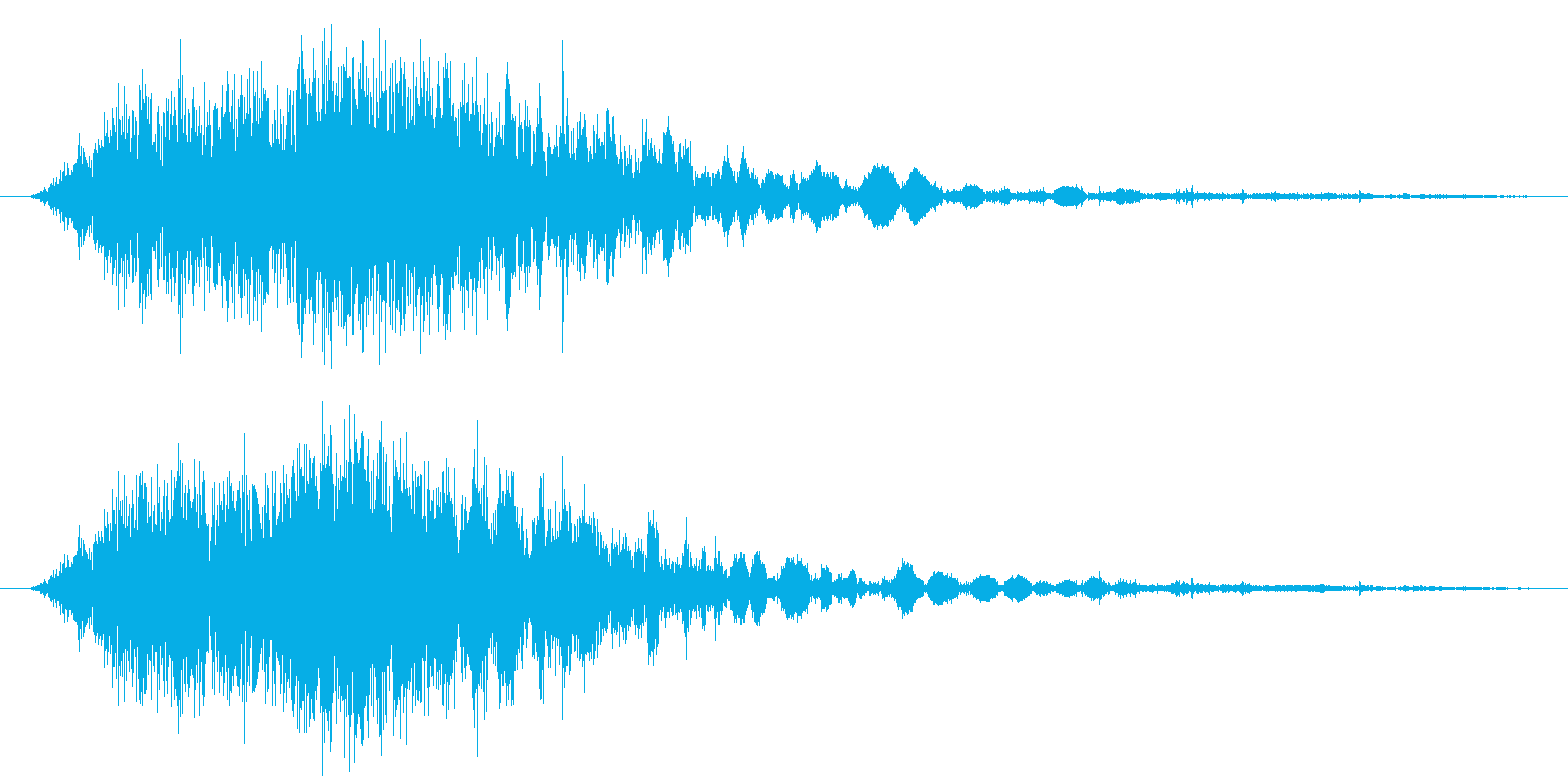 斬撃音(刀や剣で斬る/刺す効果音)07bの再生済みの波形