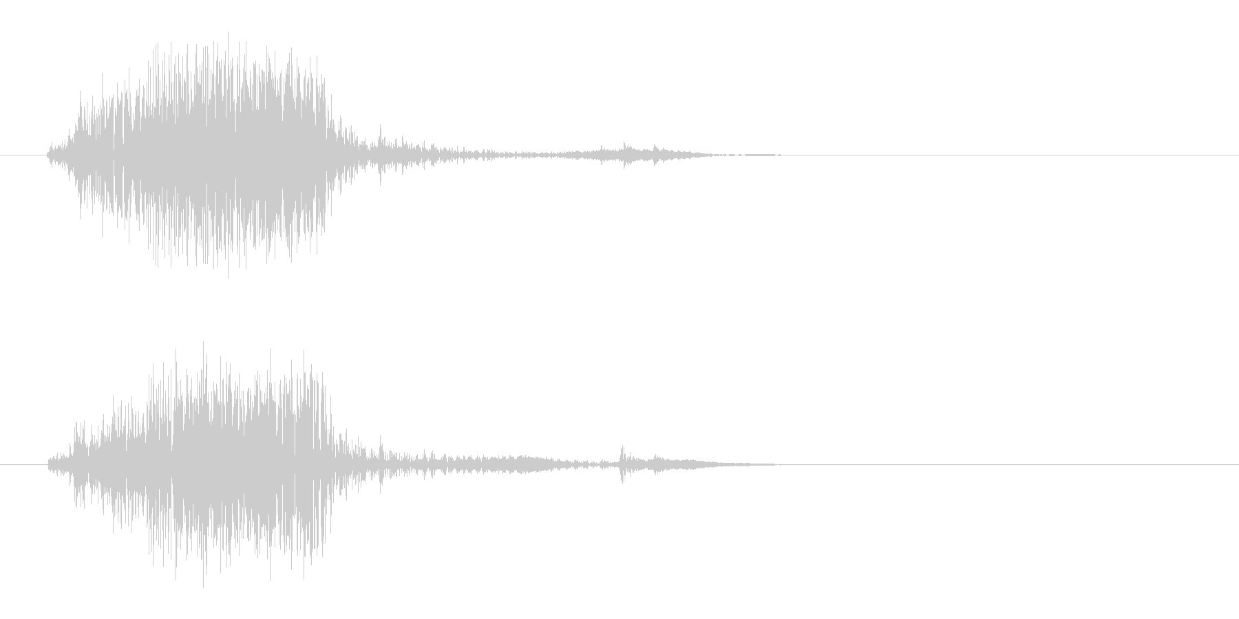 バッ(砂の上にものを落としたような音)の未再生の波形
