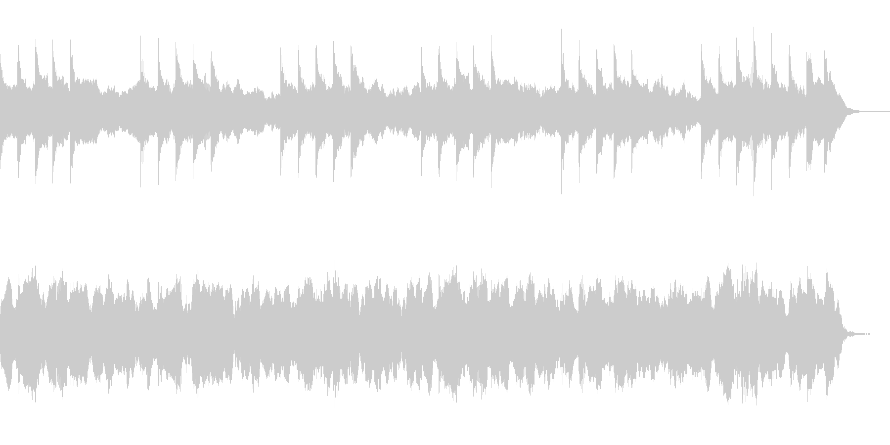 淡々と恐怖を演出するBGM ホラーな背景の未再生の波形