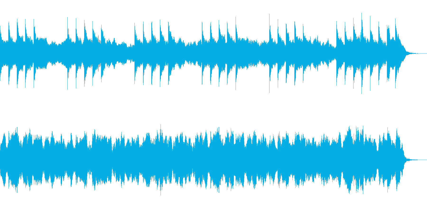 淡々と恐怖を演出するBGM ホラーな背景の再生済みの波形