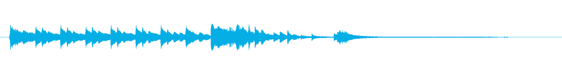 Logo and jingle with beautiful piano tone's reproduced waveform