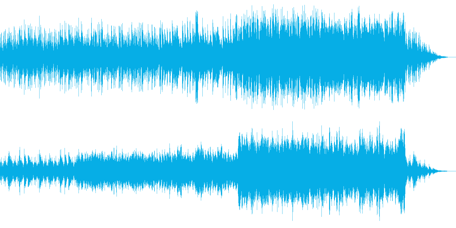 明るく楽しい場所の楽曲の再生済みの波形