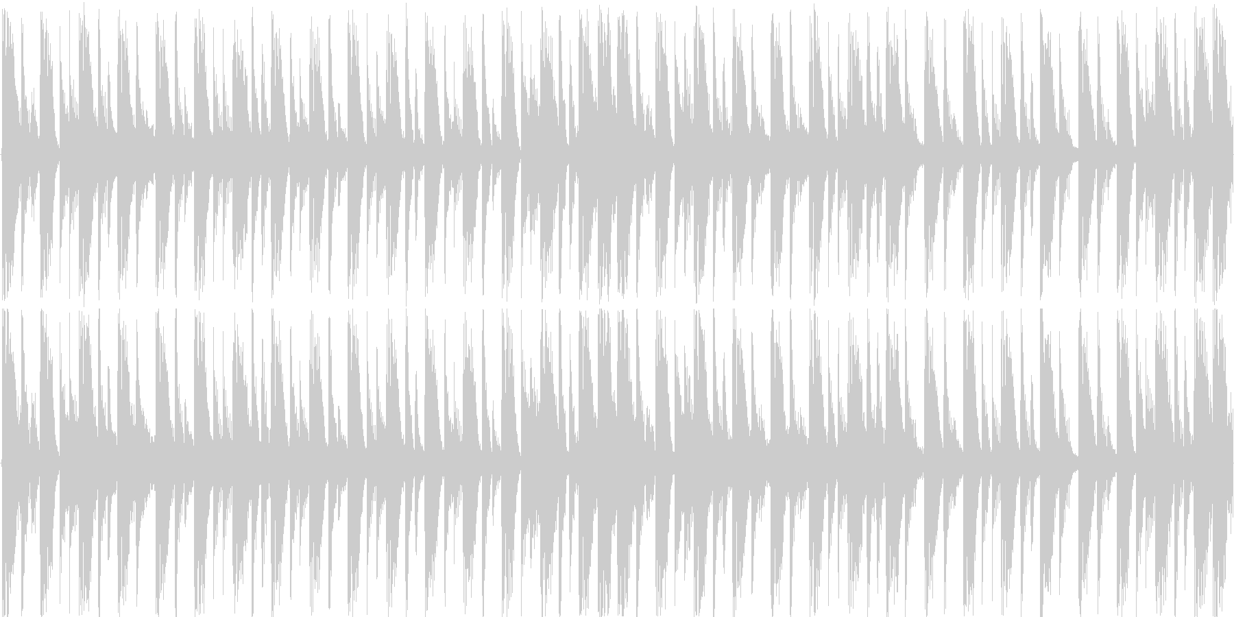 ハウスのリズムを基本にした楽曲です。の未再生の波形