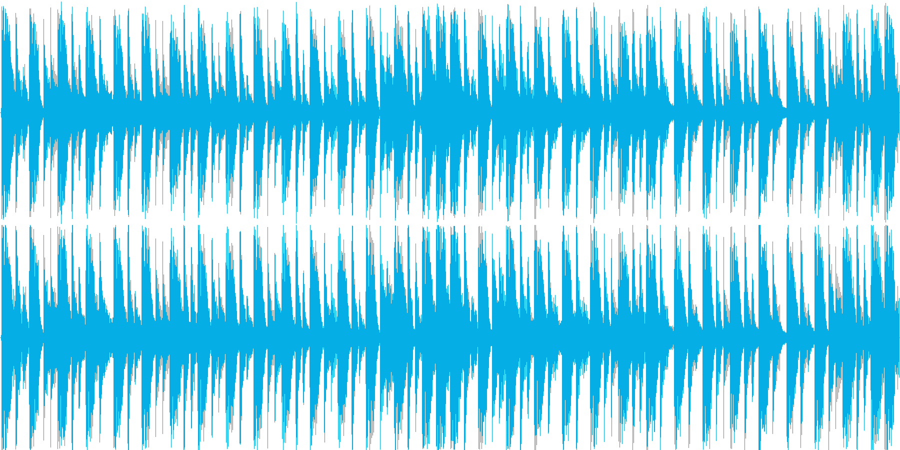 ハウスのリズムを基本にした楽曲です。の再生済みの波形