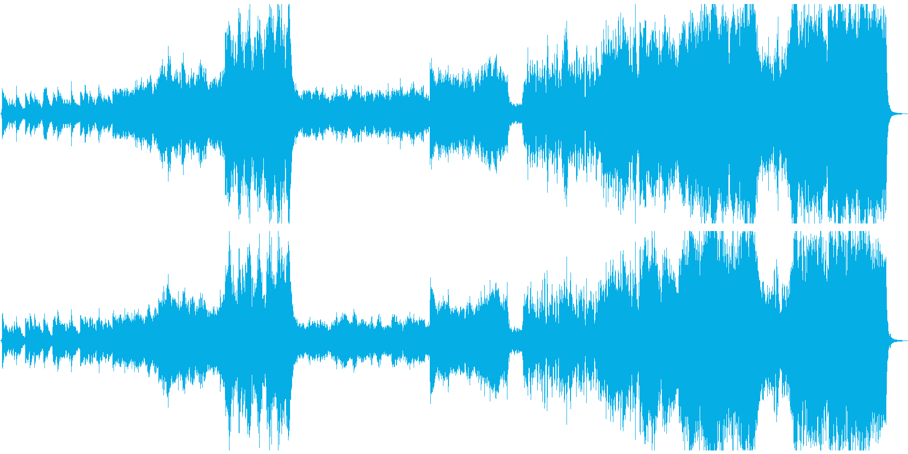 壮大ファンタジーのオープニング曲の再生済みの波形
