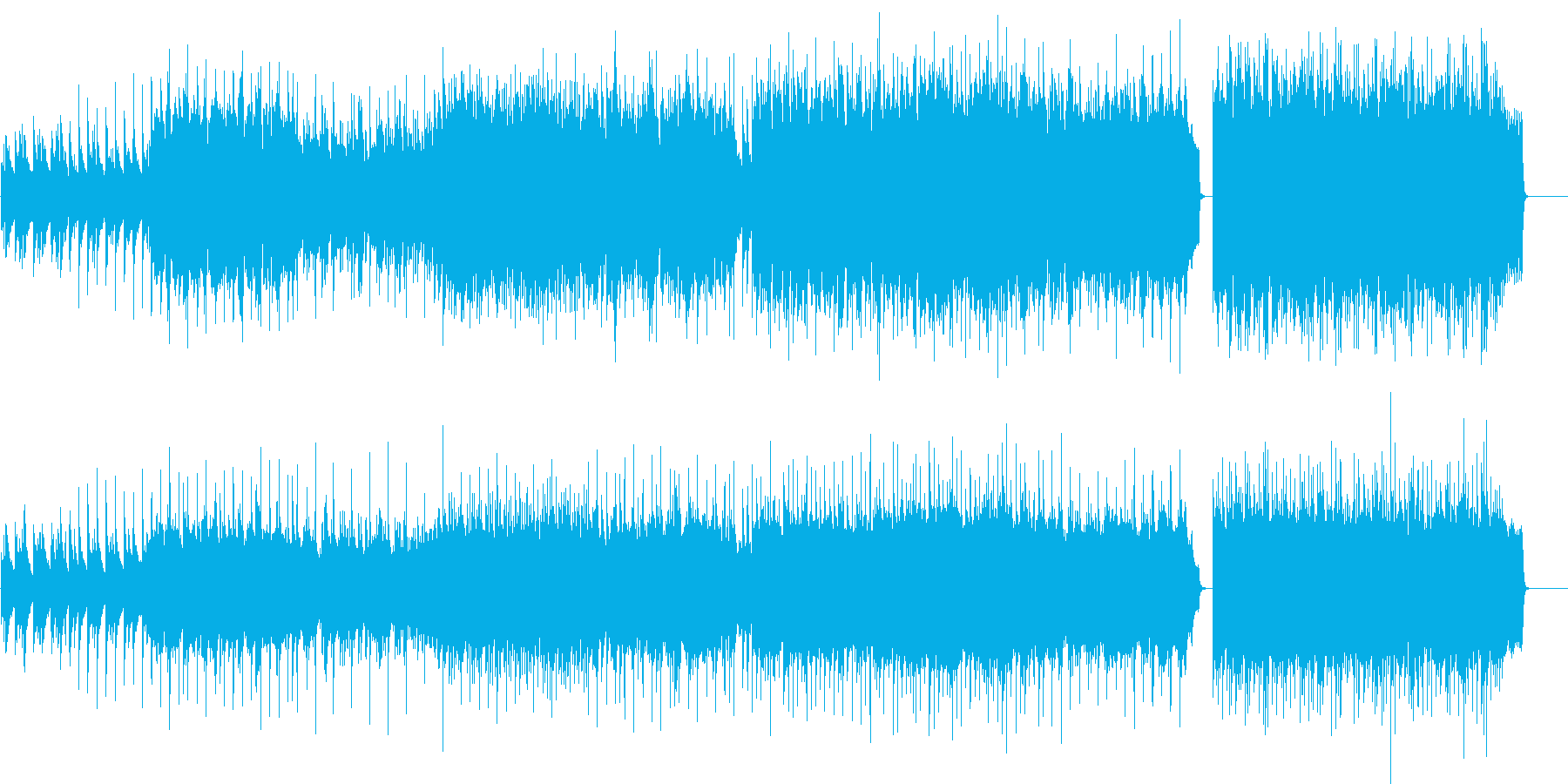 爽やかな風を感じるピアノBGMの再生済みの波形