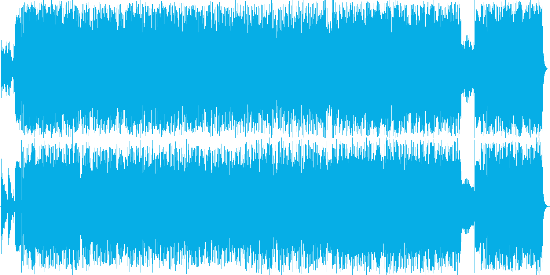 ギターのメロディーが印象的なロックソングの再生済みの波形