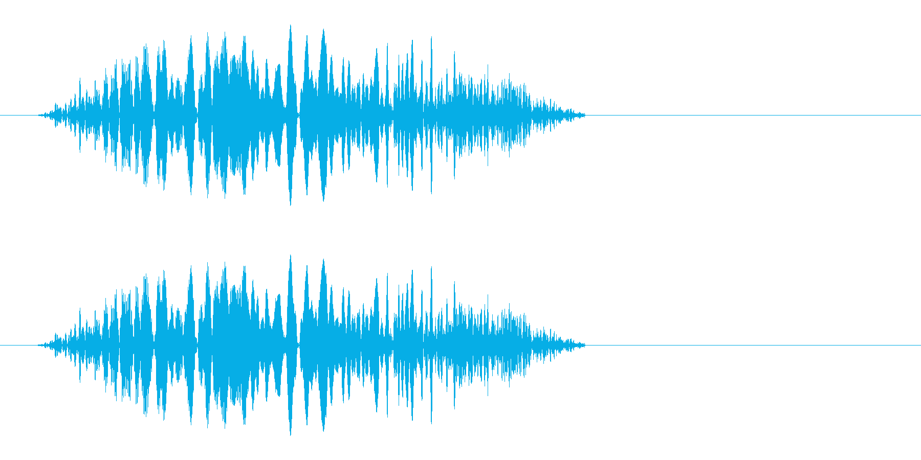シュッ(簡潔でスピード感のある効果音)の再生済みの波形