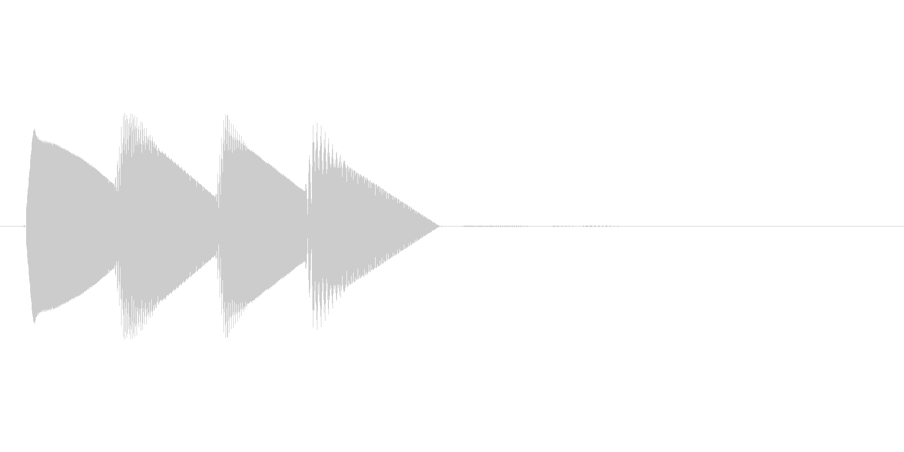 8bitのシステム音ピロロロン↓高音の未再生の波形