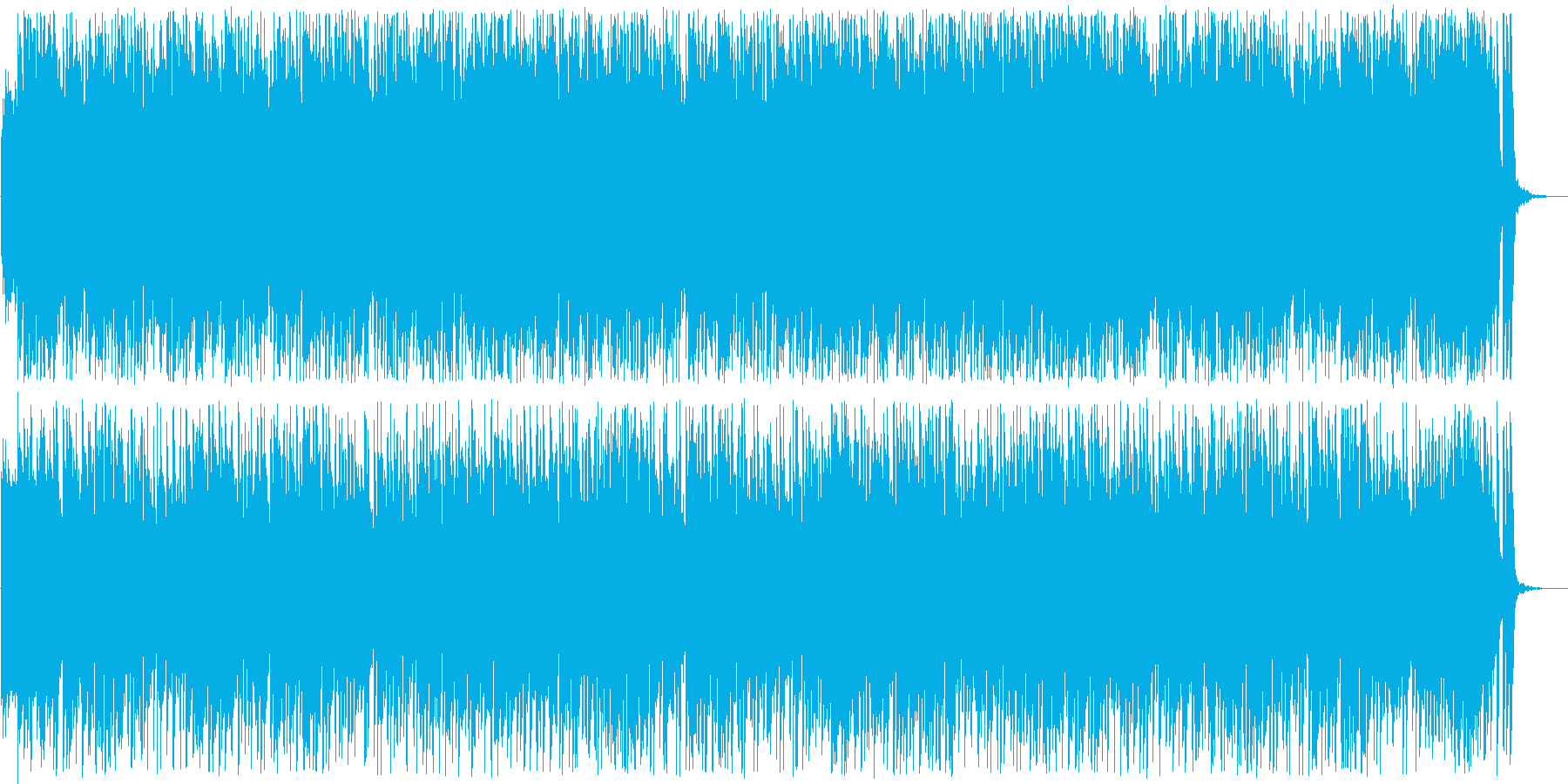 ゆったりしたシンセサイザーラテン風曲の再生済みの波形