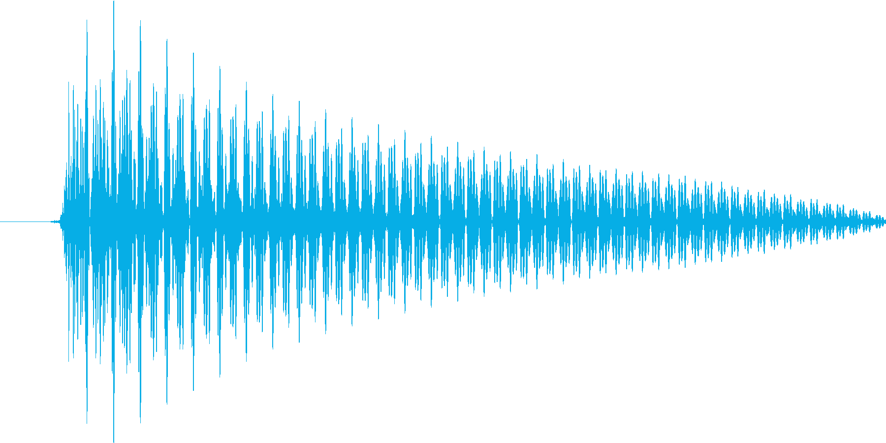 システム音(ワンコード)の再生済みの波形