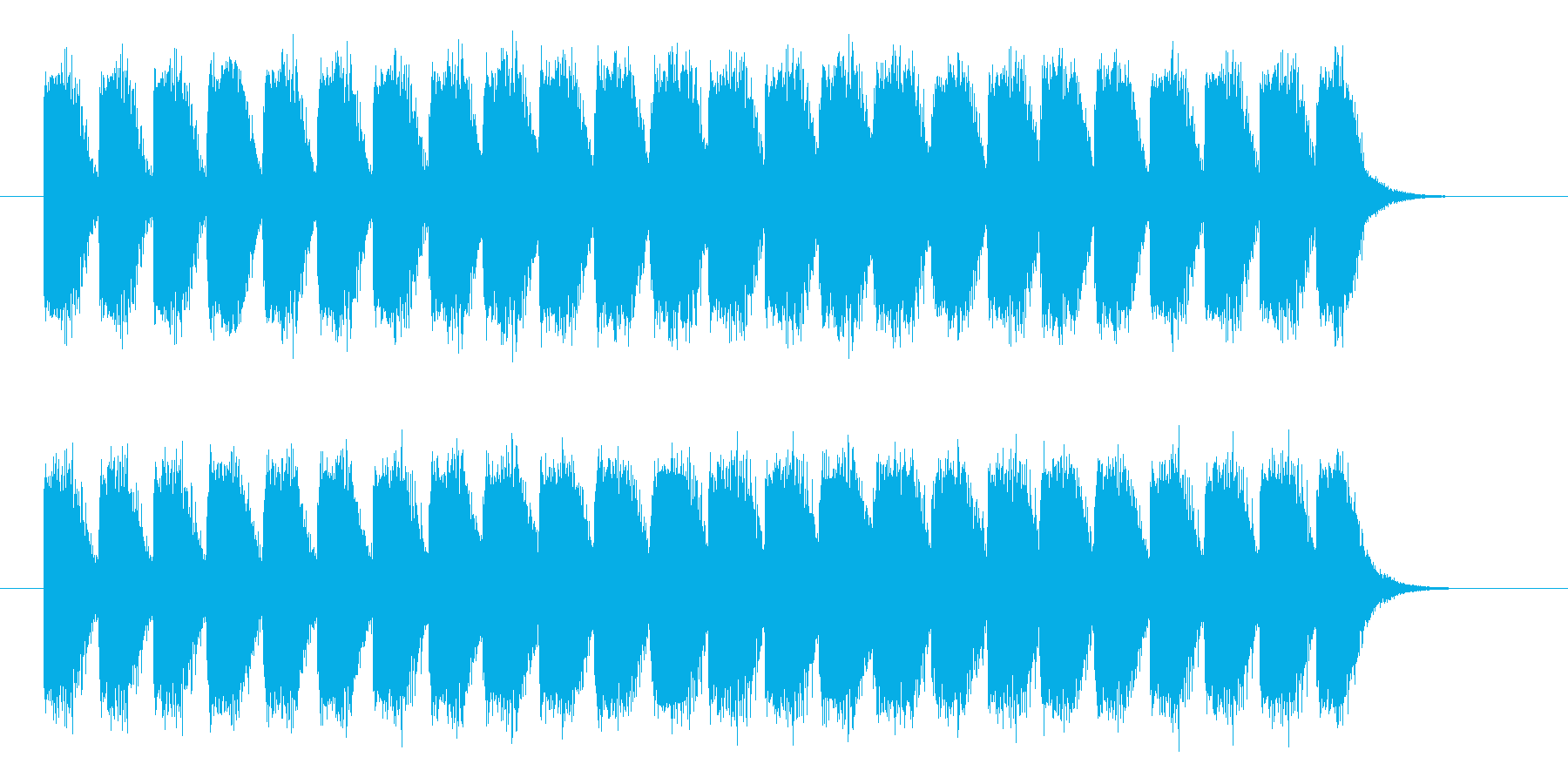 非常事態音の再生済みの波形