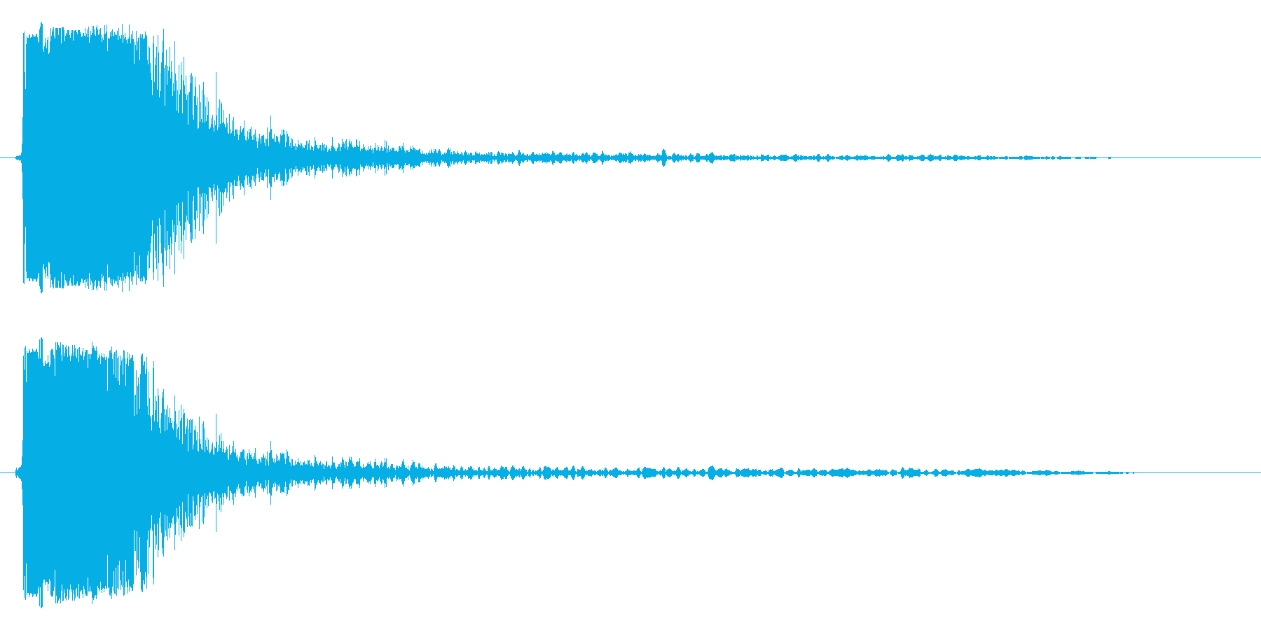 パシッという強い効果音の再生済みの波形