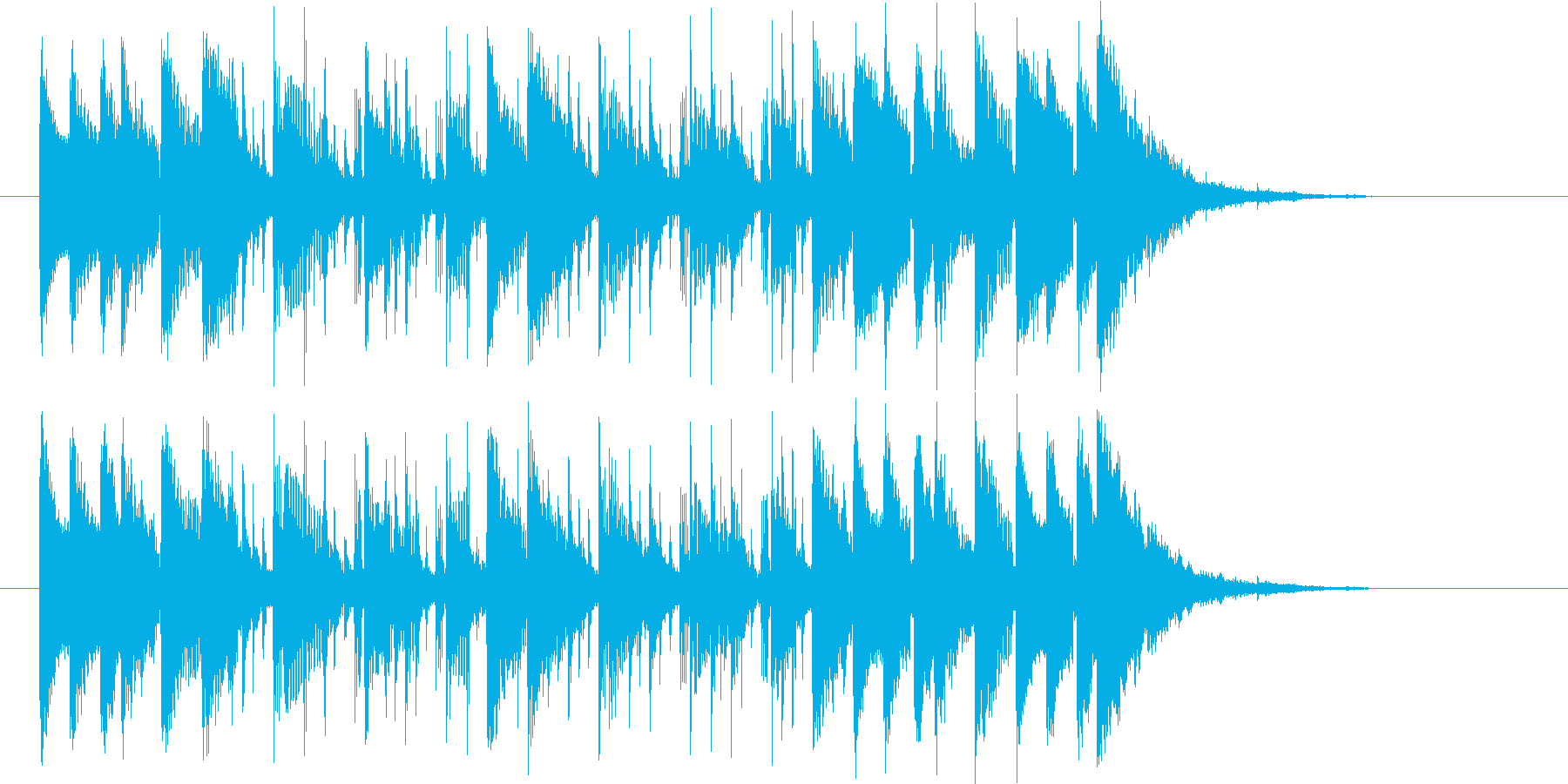 楽しい予感がするシンセの曲の再生済みの波形
