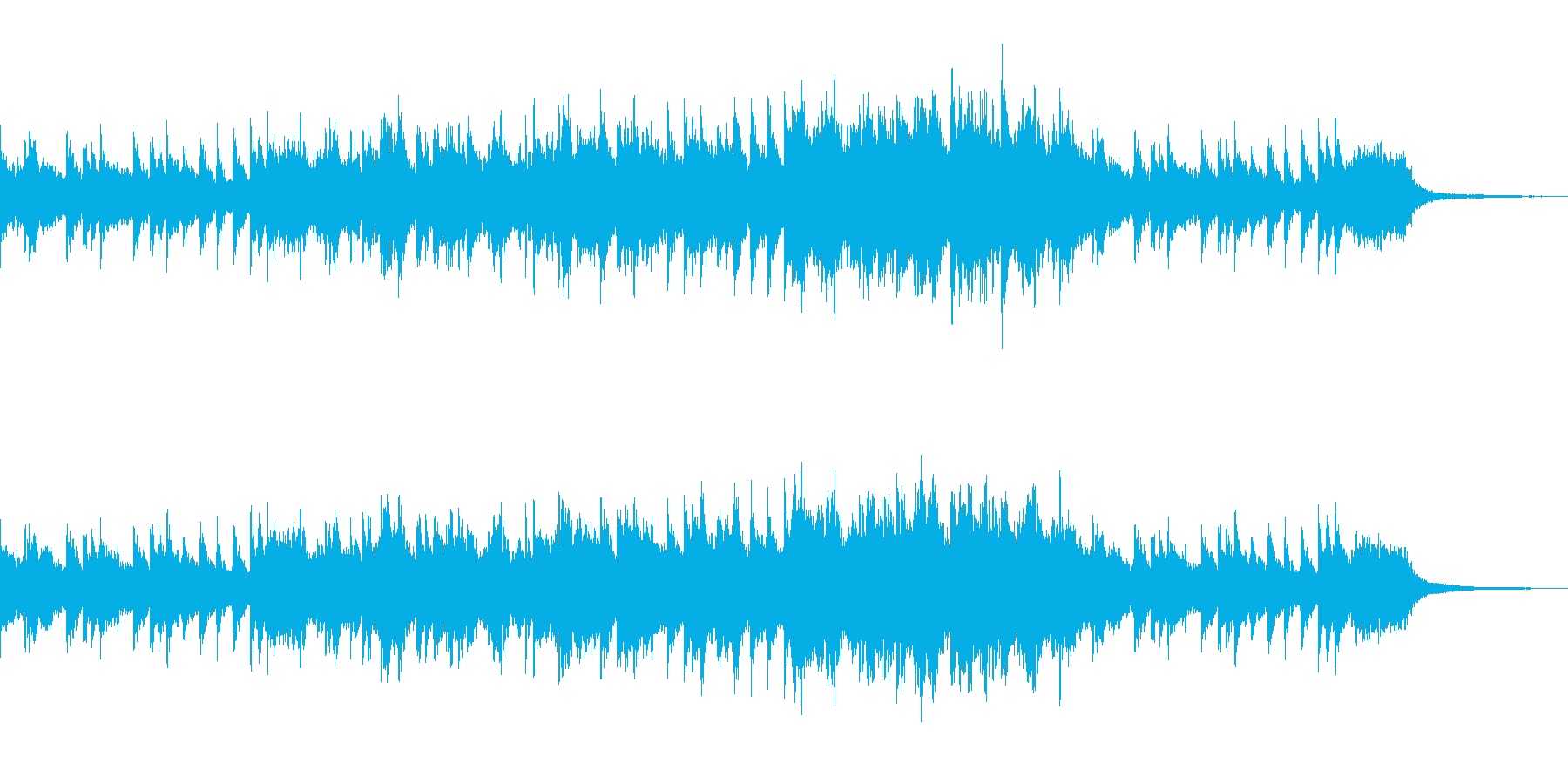 感動的なやさしいピアノメインの曲の再生済みの波形