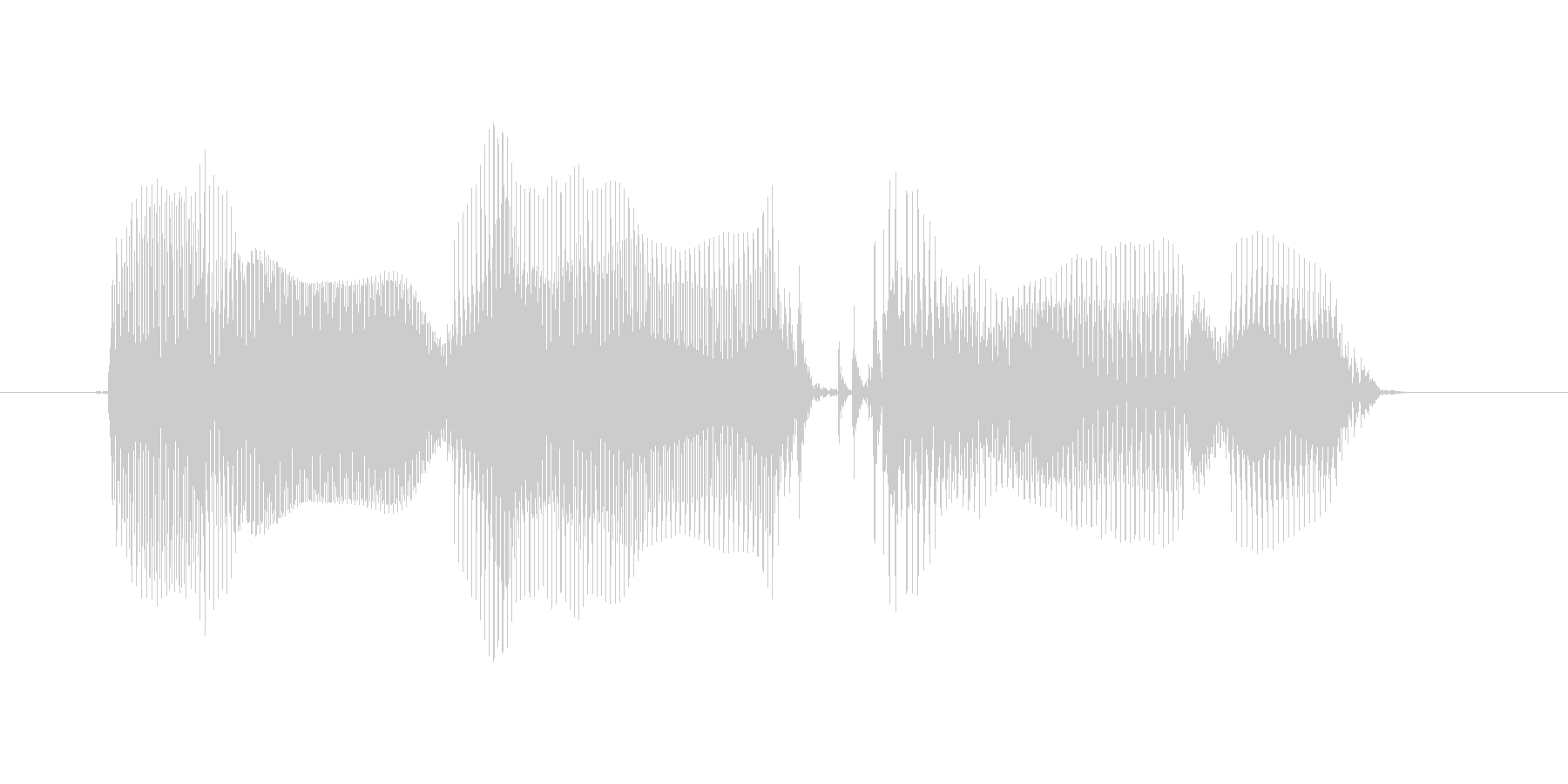 音量を上げるの未再生の波形