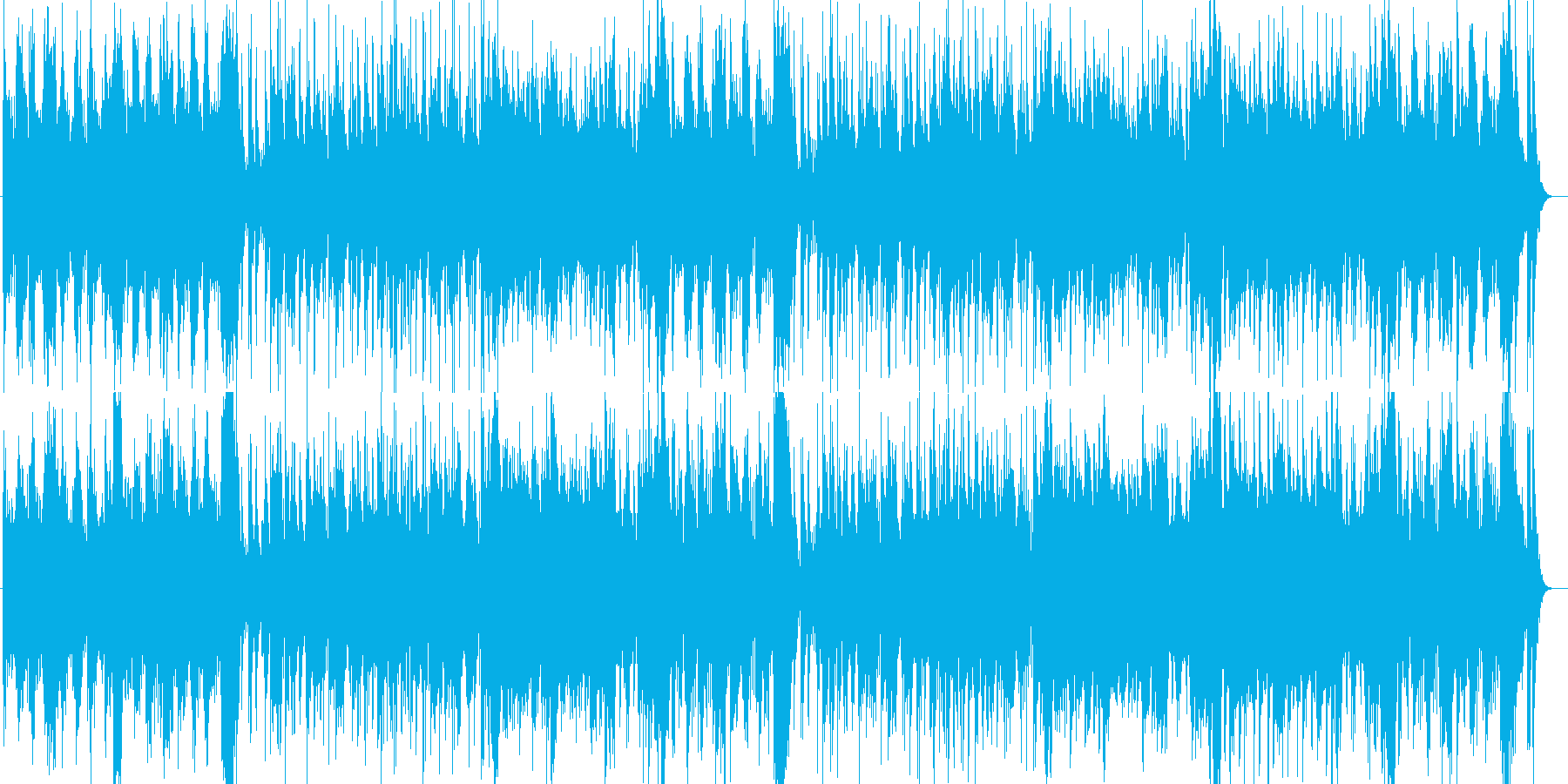 軽快でアップテンポな冒険音楽の再生済みの波形