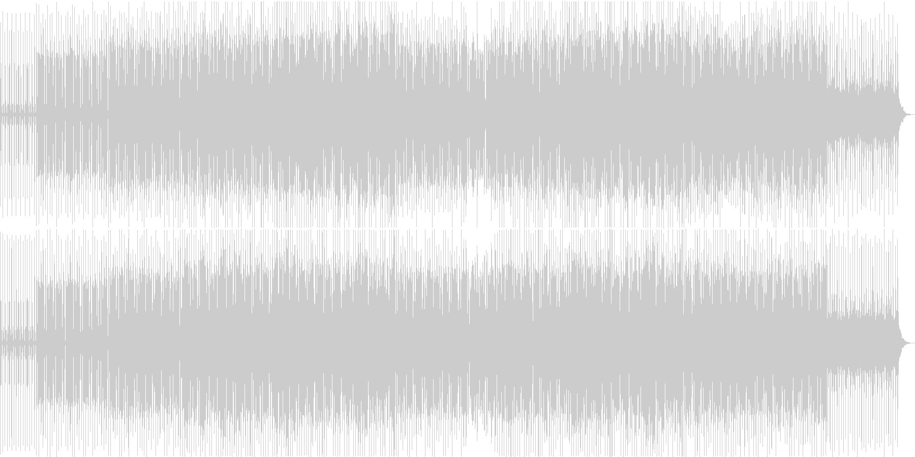 懐かしいピアノループのある4つ打ち音の未再生の波形