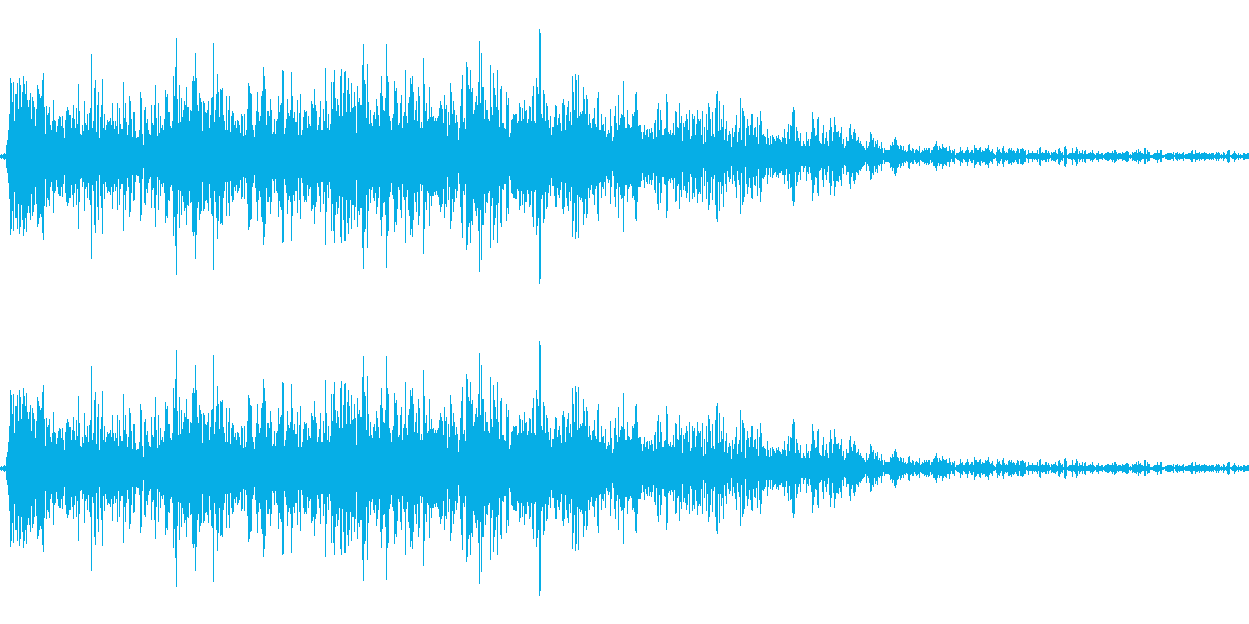 クイズの出題されるときの音の再生済みの波形