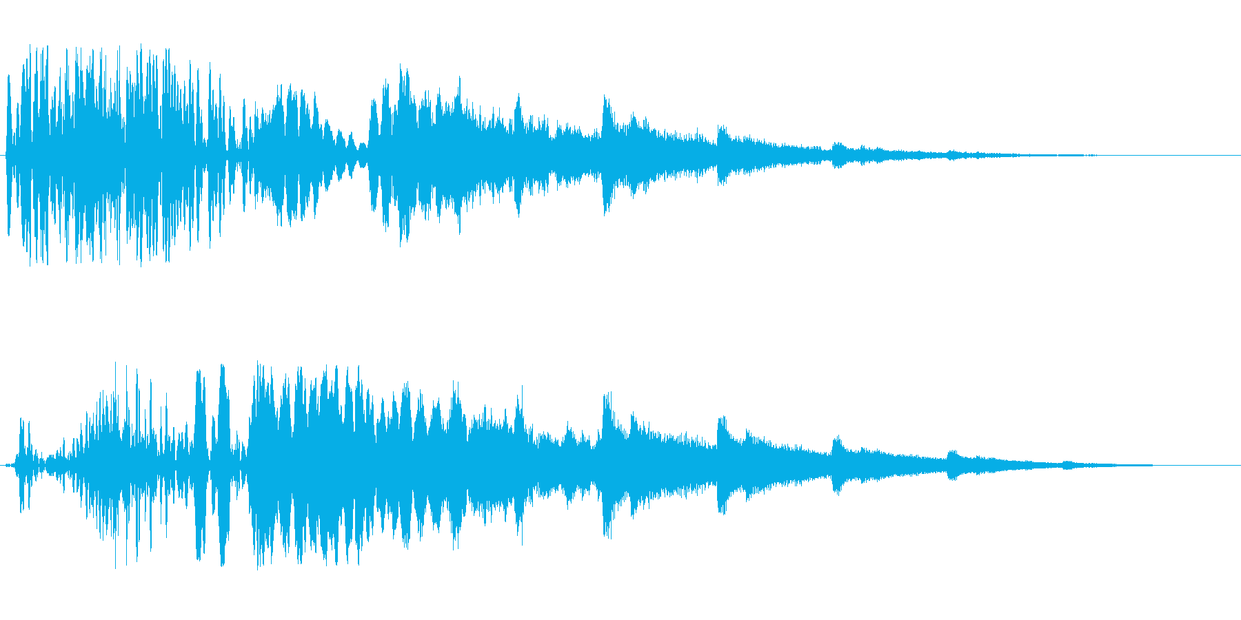 ブワッキラキラ(高低組み合わせの効果音)の再生済みの波形