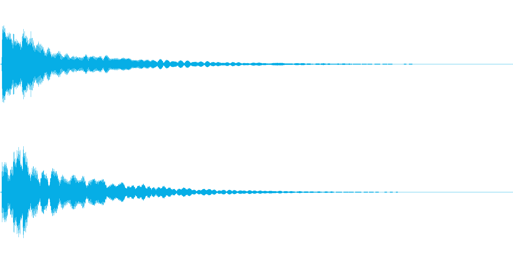 チリーンという凛とした雰囲気の音の再生済みの波形