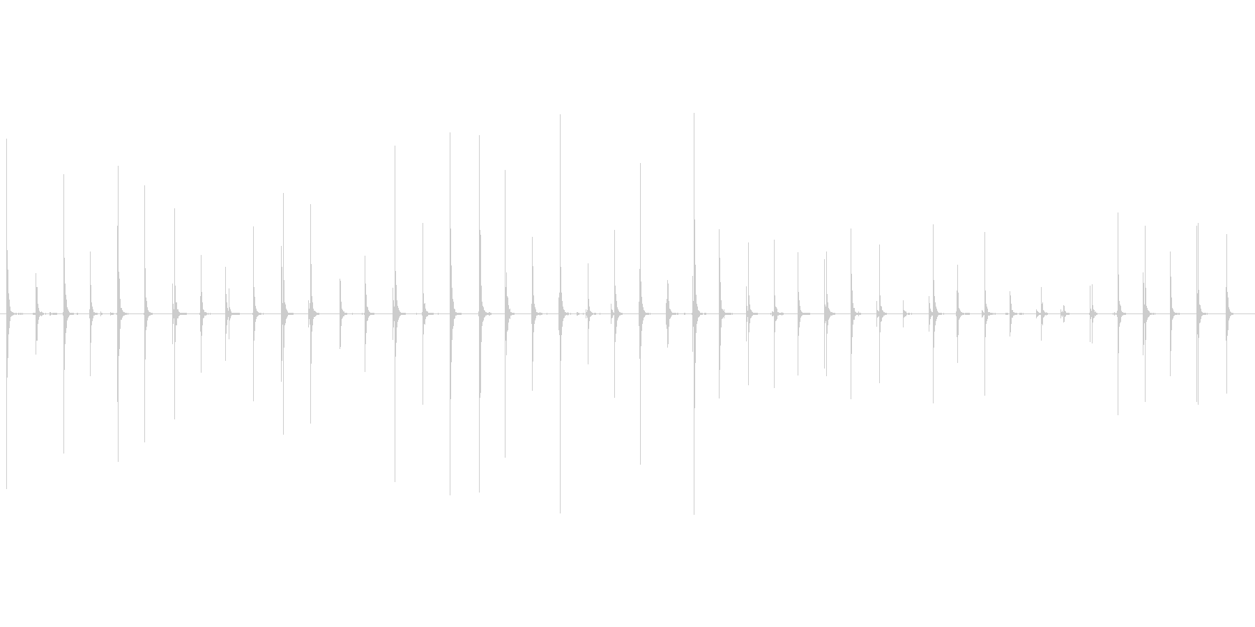 ブーツ 歩行音の未再生の波形