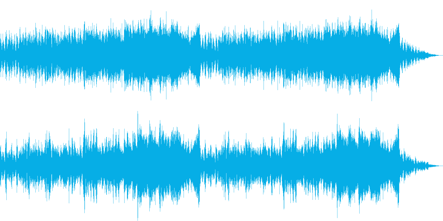 チュートリアル画面に適したオーケストラ曲の再生済みの波形