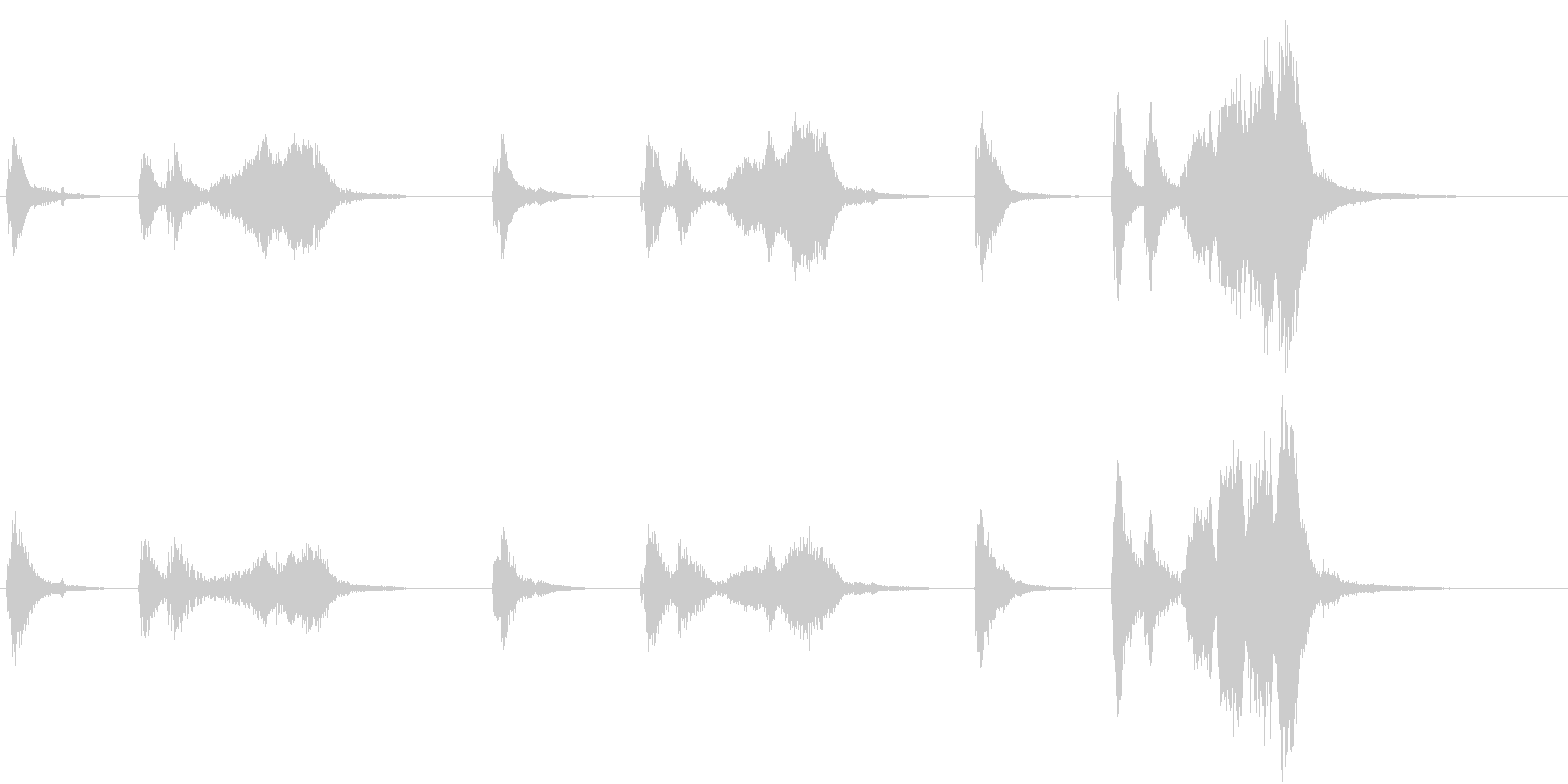 トムとジェリー風なアニメ音楽「忍び足」6の未再生の波形