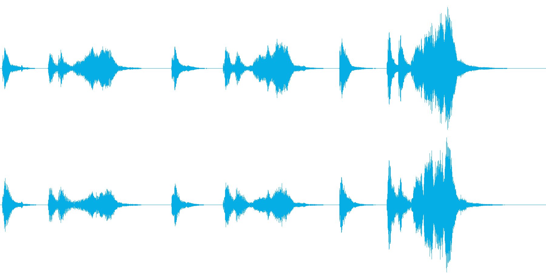 トムとジェリー風なアニメ音楽「忍び足」6の再生済みの波形