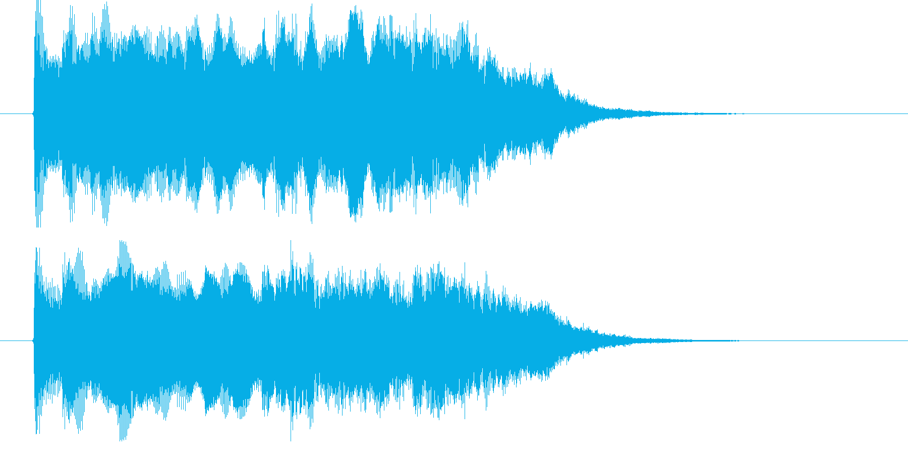 シンセの響きがドラマティックなBGMの再生済みの波形